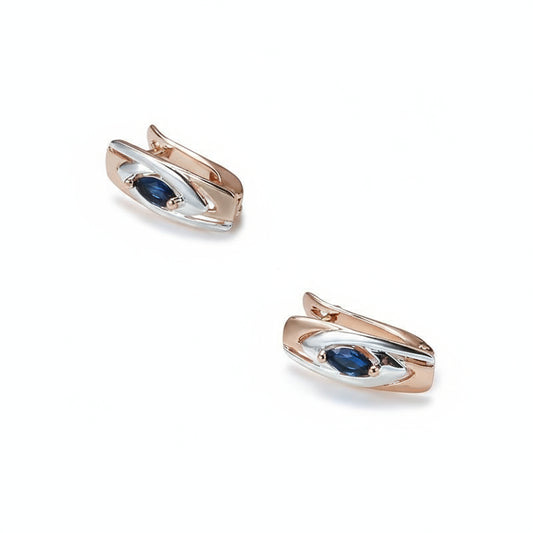 Blue Zircon Clip Earrings